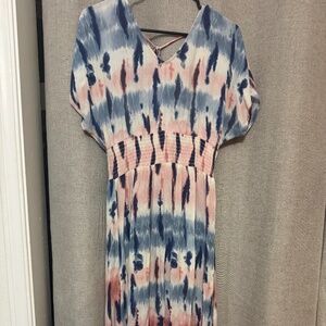 Tie dye midi dress